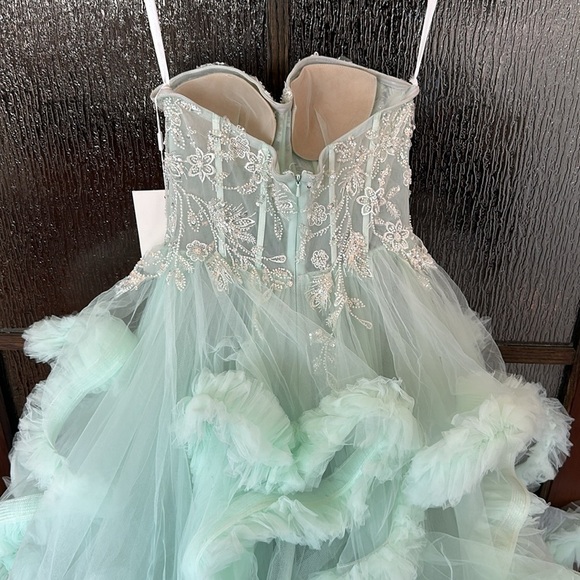 MAC DUGGAL 20542 NWT Strapless Corset Detail Tulle Layered Gown size 2. - Picture 15 of 17